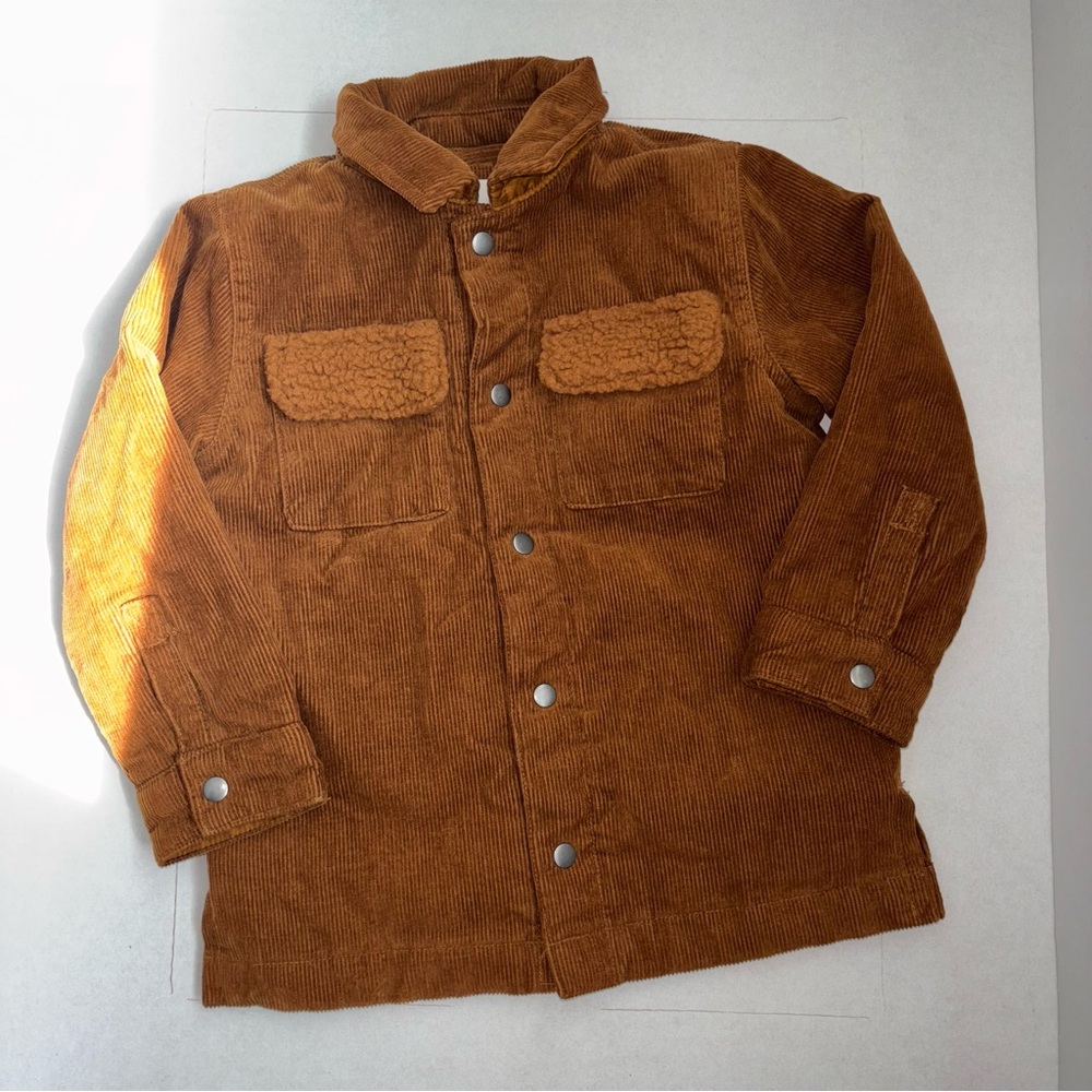Toddler Boys Corduroy Jacket, Size 3T – Warm Sherpa Pocket Detail Fall/Winter